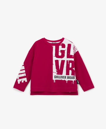 Tricou cu mâneci lungi și imprimeu mare Gulliver