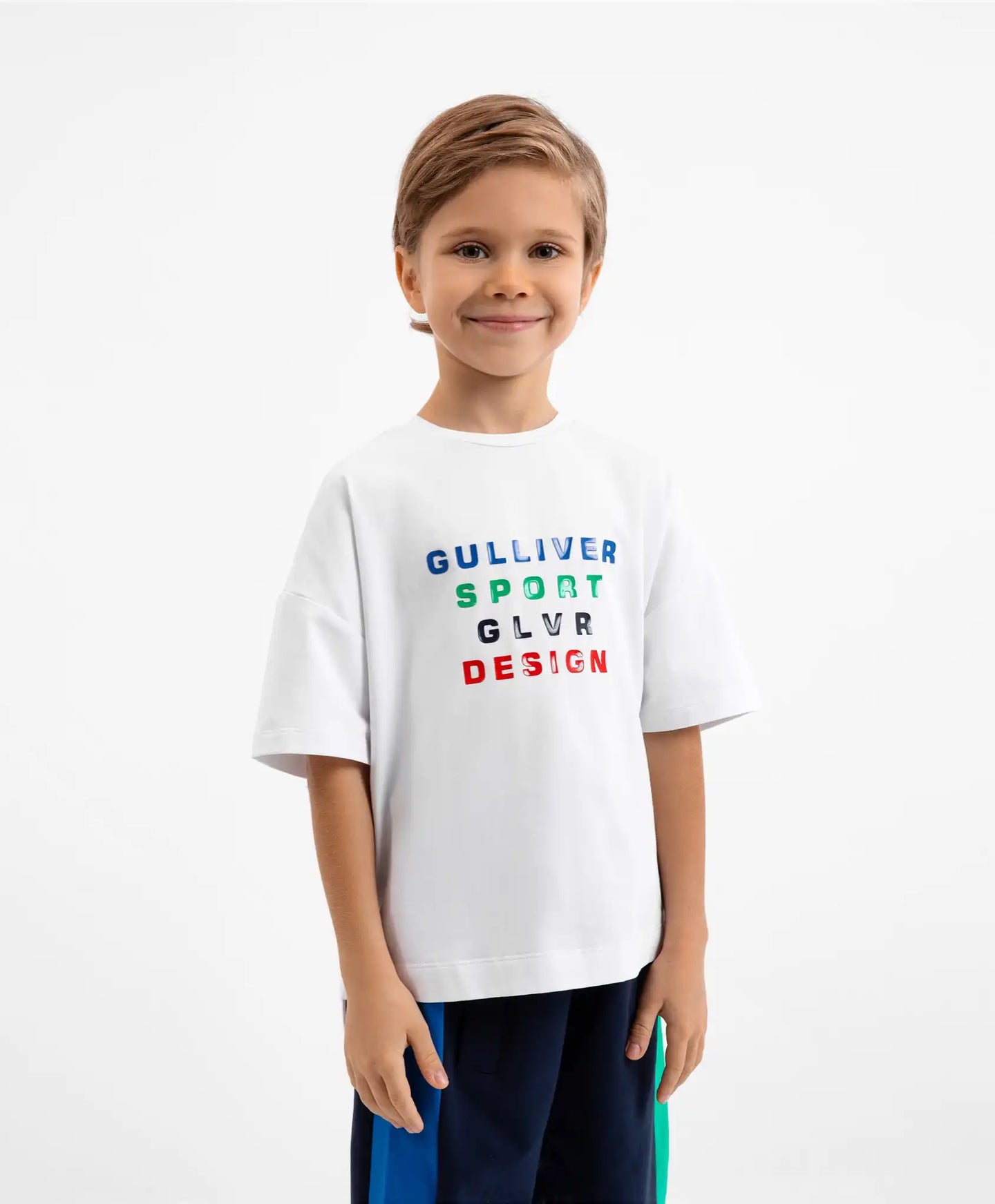 Tricou cu mânecă scurtă, alb, Gulliver
