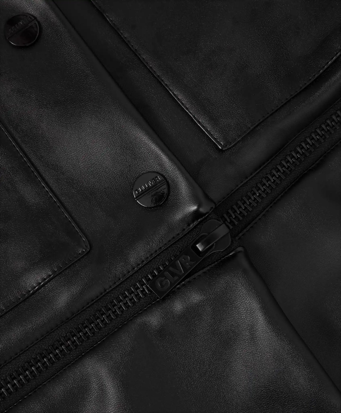 Trench din piele negru transformabil, Gulliver