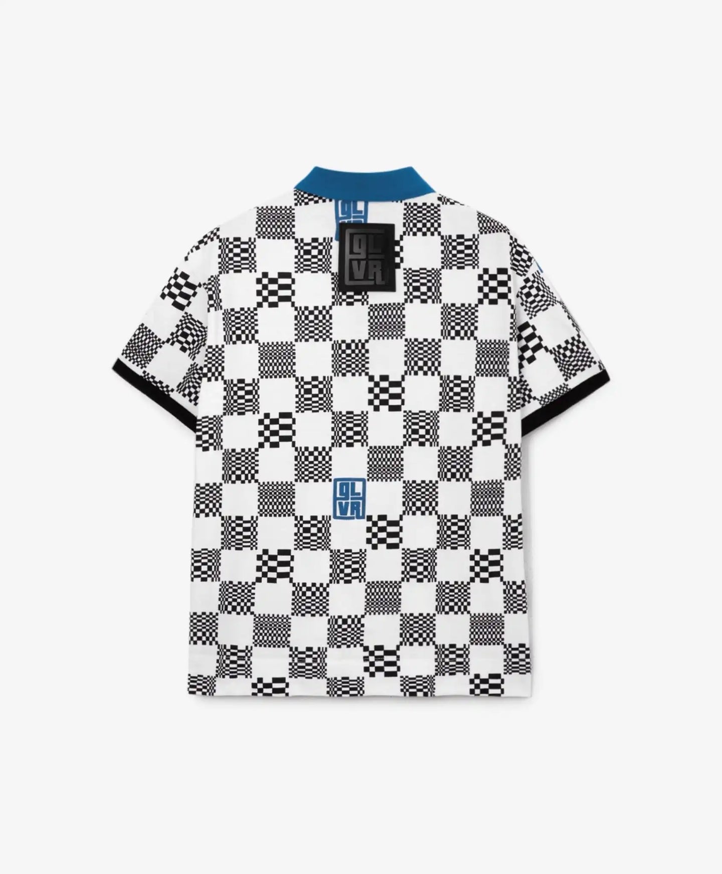 Polo din pique cu grafică alb-negru, Gulliver
