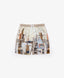 Pantaloni scurți de baie cu imprimeu floral, Gulliver