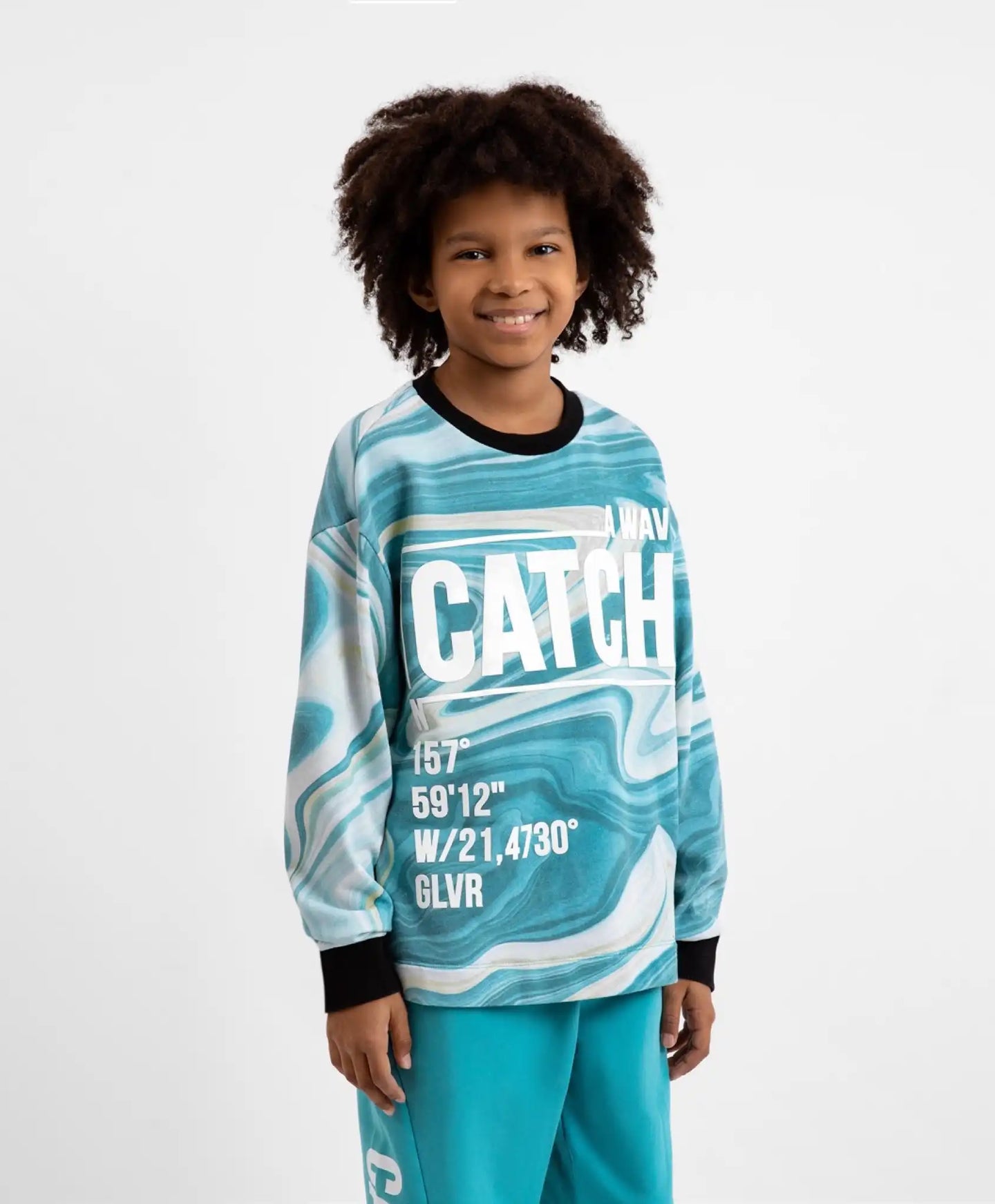Hanorac oversized turcoaz, Gulliver
