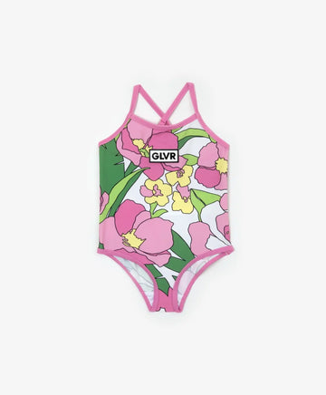 Costum de baie dintr-o piesă cu imprimeu floral, Gulliver