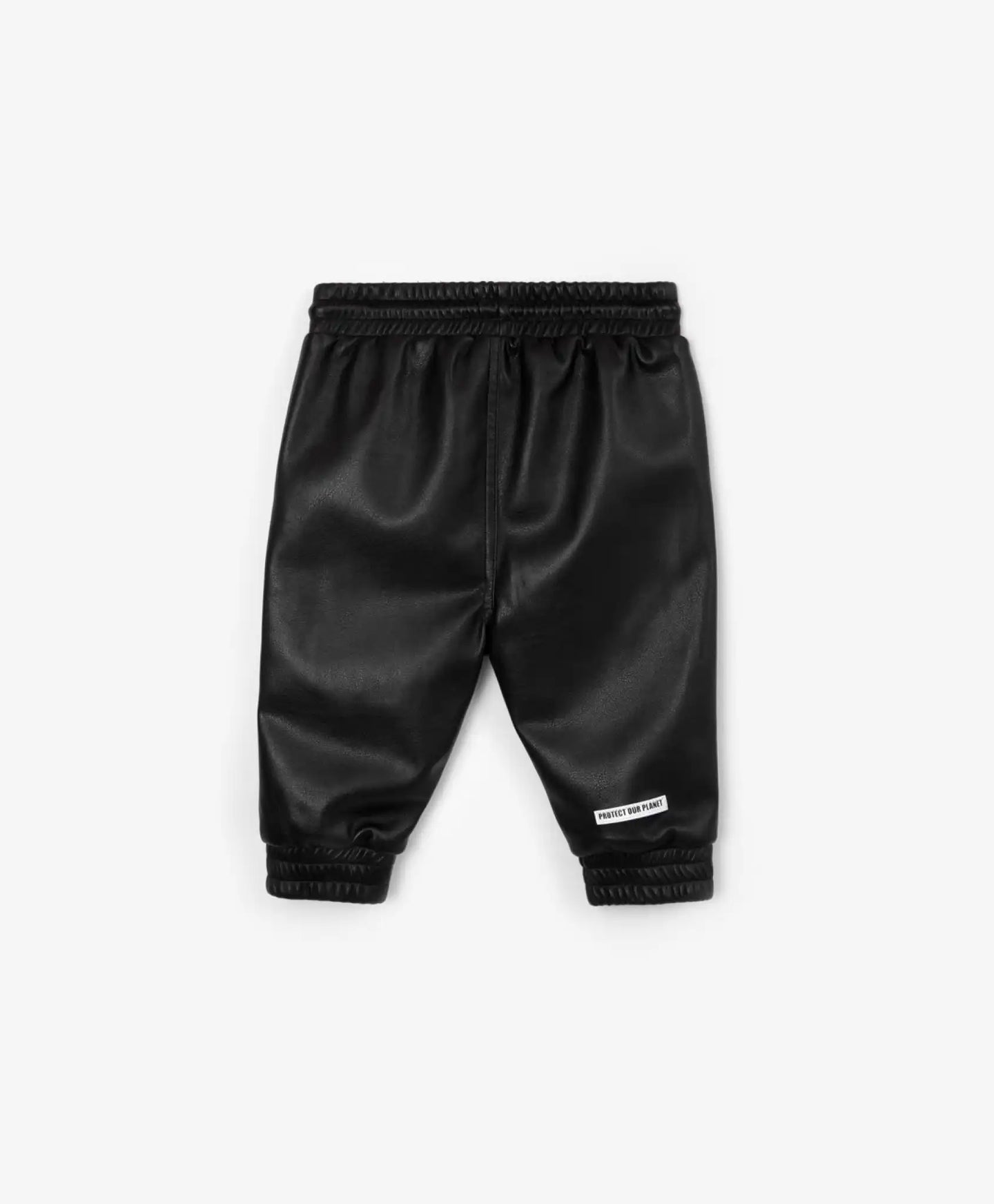 Pantaloni din piele ecologică cu căptușeală din bumbac – negri, Gulliver