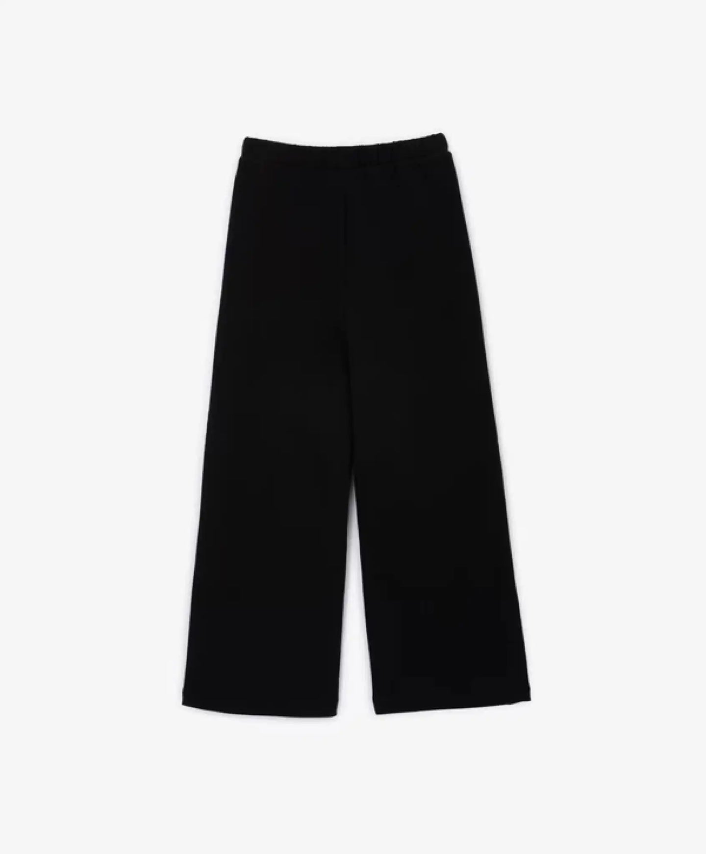 Pantaloni tricot cu nasturi pe cusăturile laterale, negri, pentru fată, Gulliver