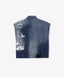 Vestă din denim albastră, cu efect de deteriorare, pentru fete, Gulliver