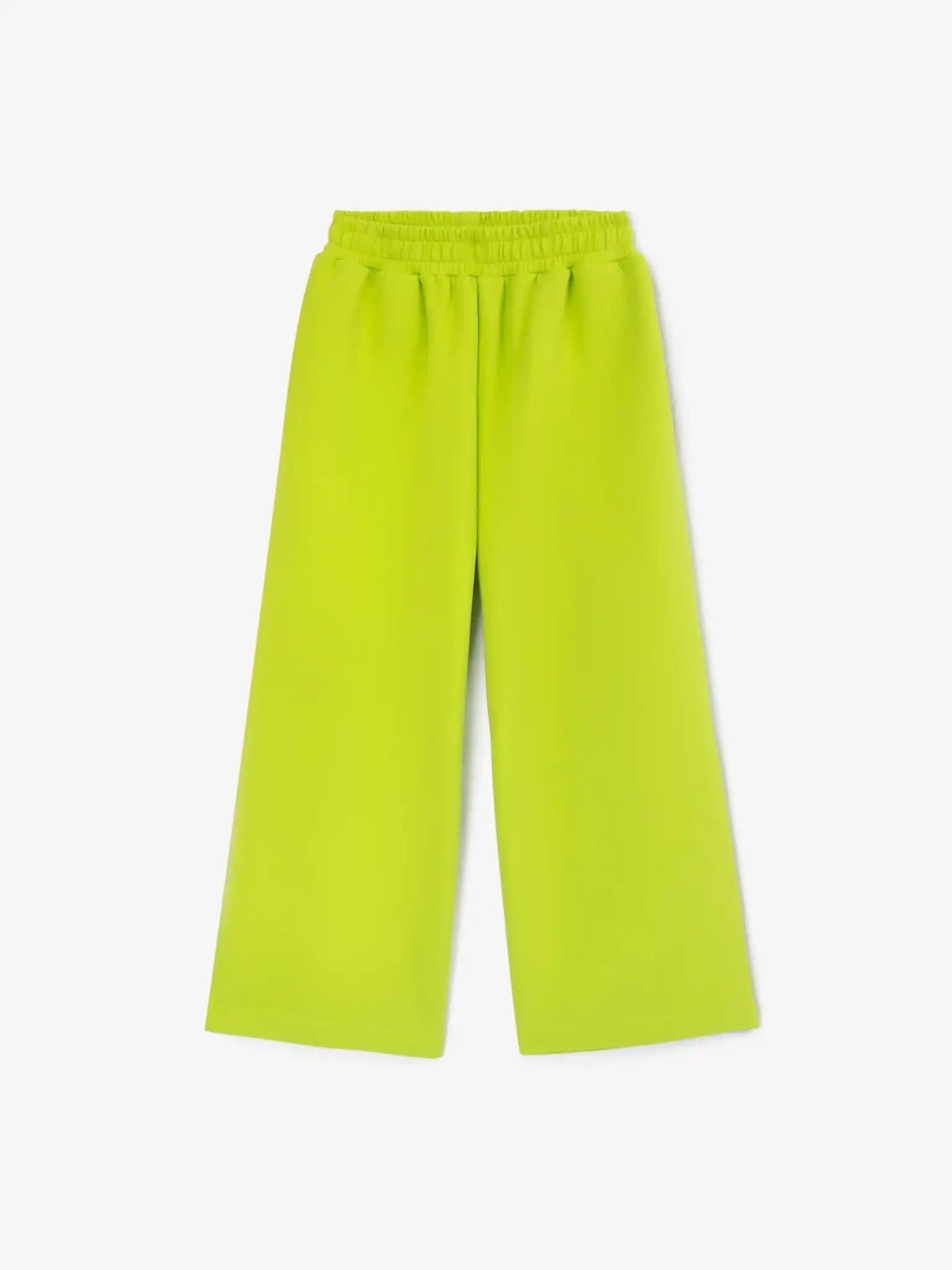 Pantaloni tricot palazzo, în nuanță verde salată, pentru fată, Gulliver