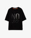 Tricou cu imprimeu lucios în culoarea materialului de bază, negru, pentru băiat, Gulliver