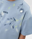 Tricou pentru fată cu imprimeu și decorațiune cu paiete, albastru, Gulliver
