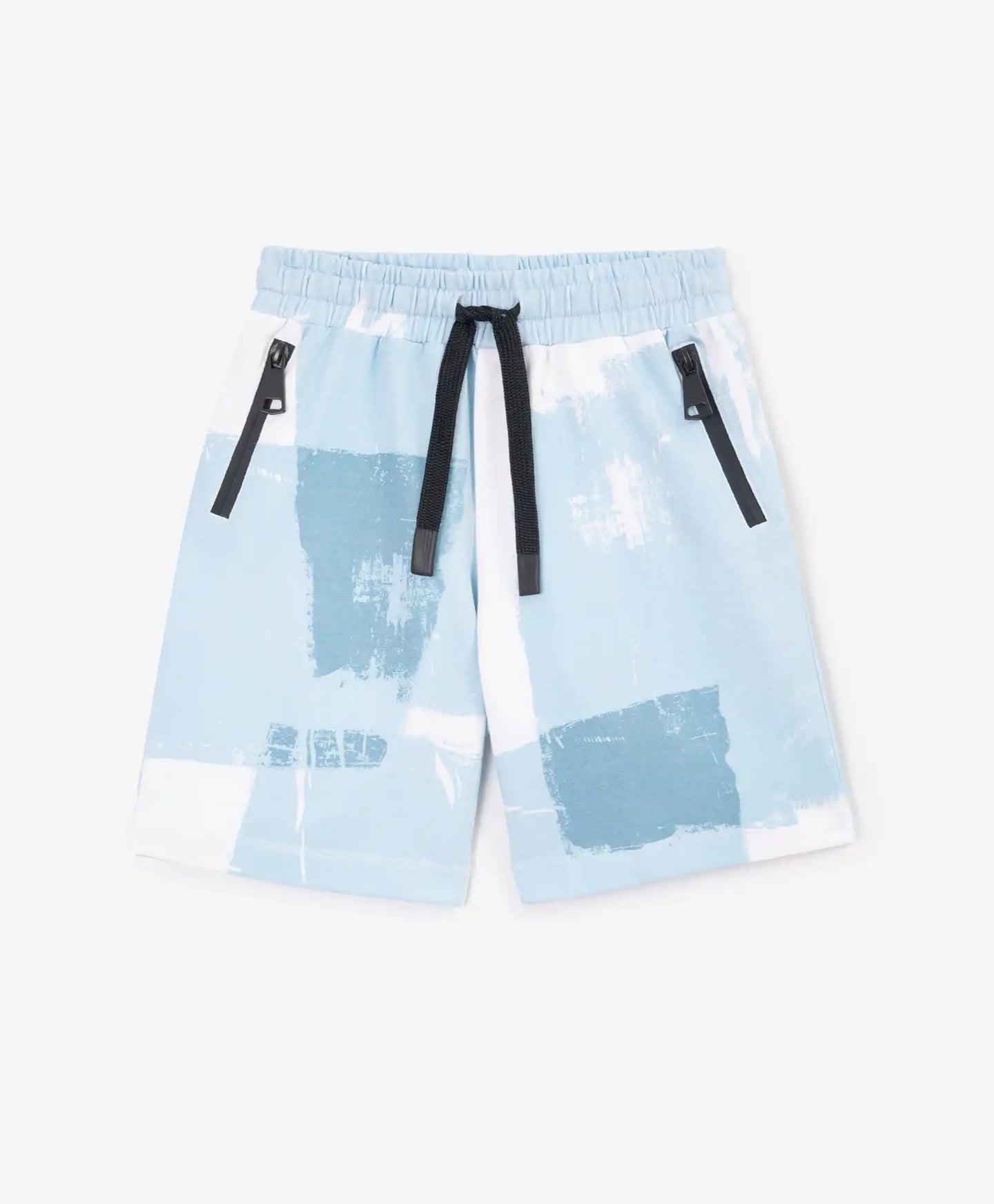 Pantaloni scurți pentru băiat, din tricot, cu imprimeu, albaștri, Gulliver