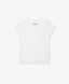 Tricou pentru fată cu siluetă oversize moderată și mânecă scurtă completă, alb, Gulliver