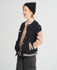 Bomber pentru copii oversized cu imprimeu negru Button Blue