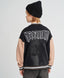 Bomber pentru copii oversized cu imprimeu negru Button Blue
