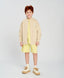 Bomber pentru copii oversized cu imprimeu alb-cremos Button Blue