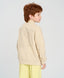 Bomber pentru copii oversized cu imprimeu alb-cremos Button Blue