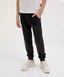 Pantaloni tricot, cu curea și manșete, negri, Gulliver