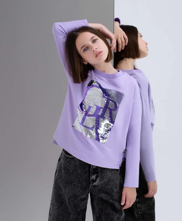 Bluza cu paiete mov Gulliver