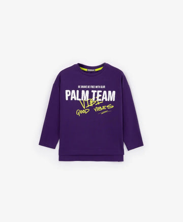 Tricou cu mâneci lungi mov de la Gulliver