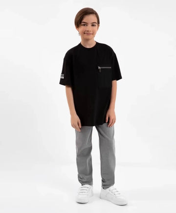Pantaloni tricot din jerseu, gri, Gulliver