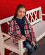 Cardigan tricotat în carouri, multicolor, pentru fată, Gulliver