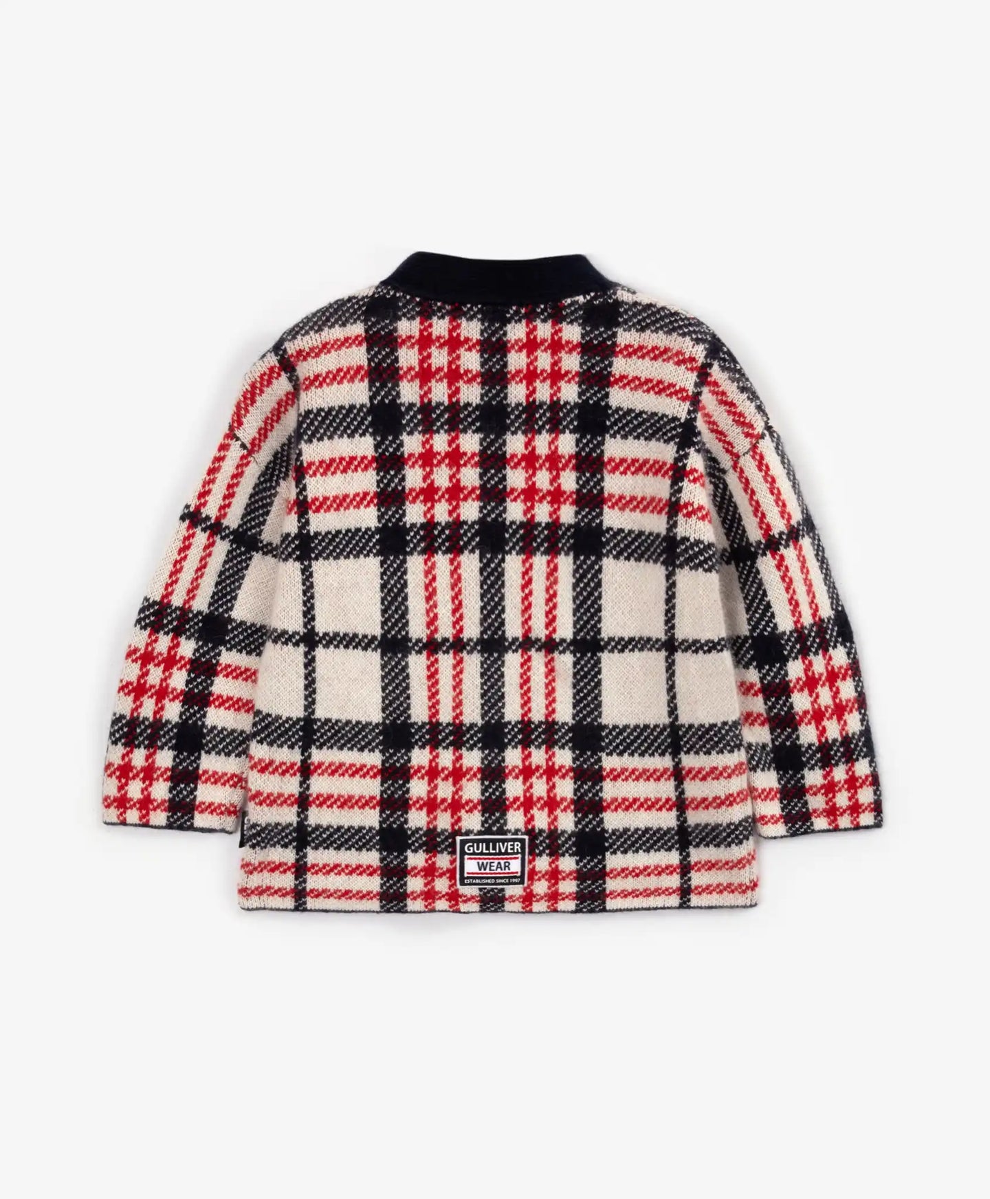 Cardigan tricotat în carouri, multicolor, pentru fată, Gulliver
