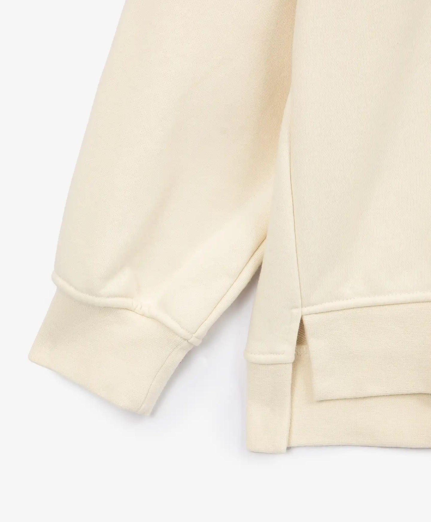 Hanorac oversized cu imprimeu asimetric crem pentru fete Gulliver