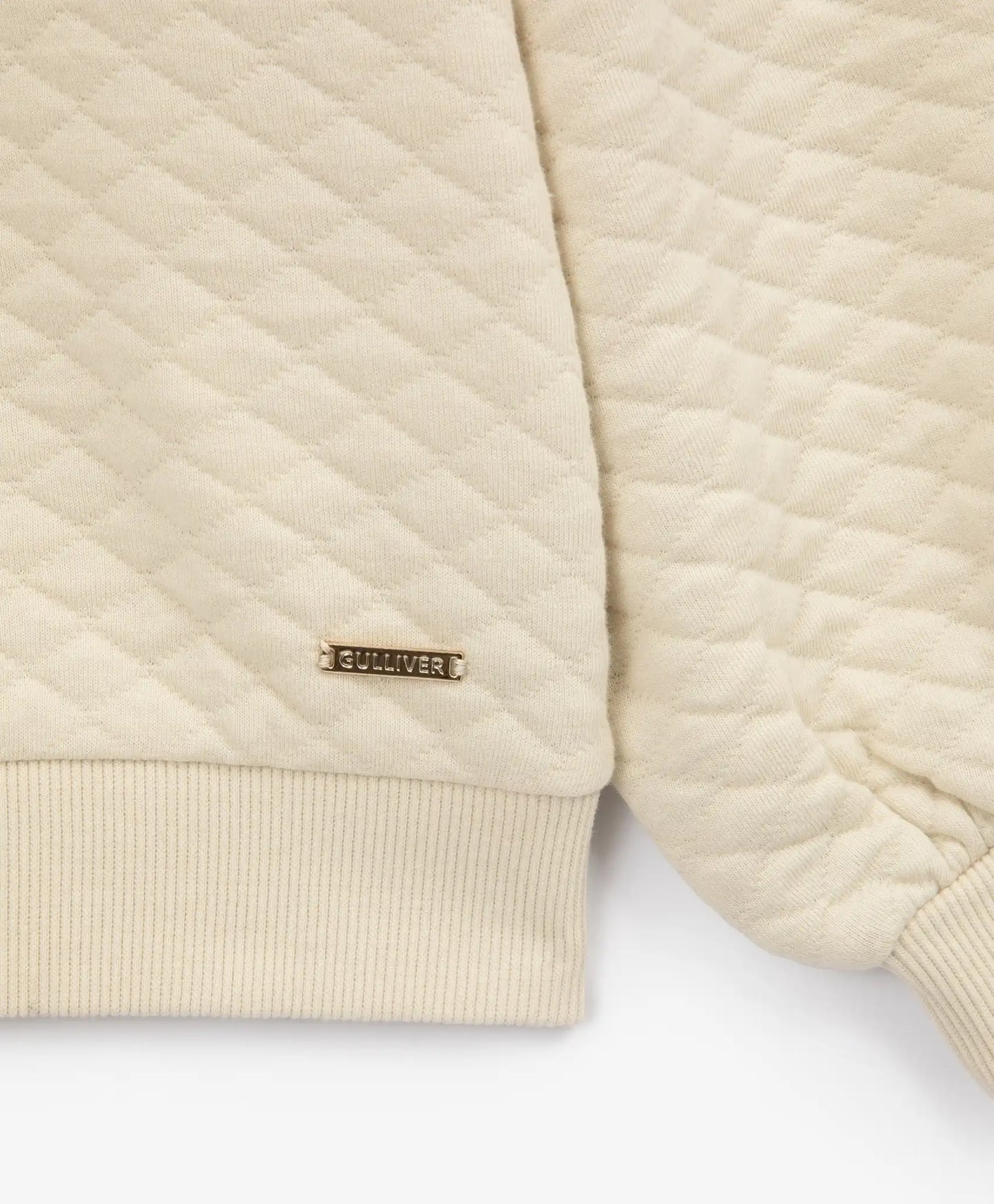 Hanorac din quilt crem pentru fete Gulliver