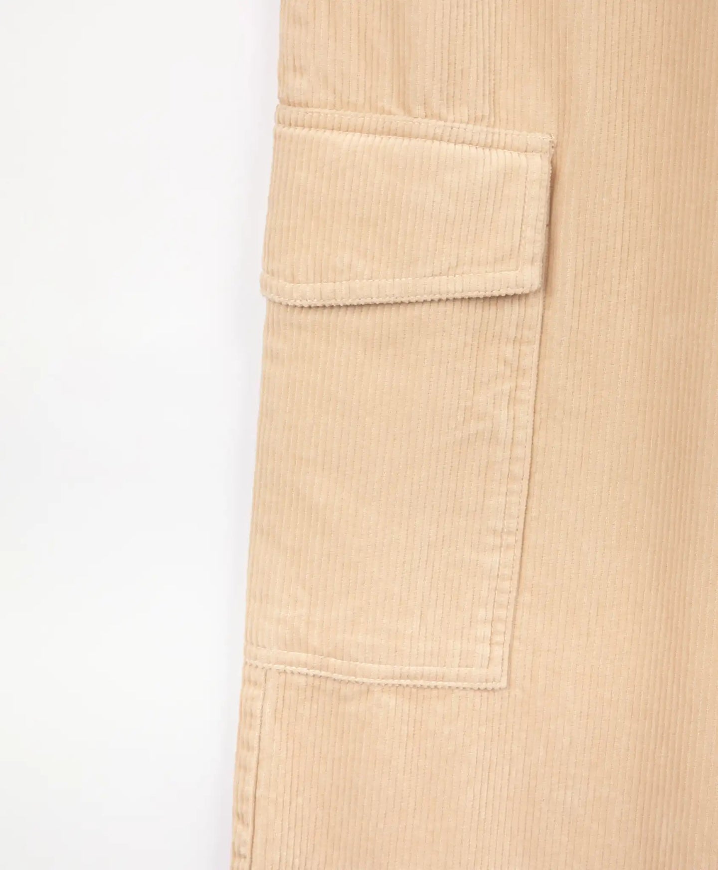 Pantaloni din catifea, cu buzunare cargo, bej, pentru fată, Gulliver