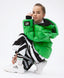 Pantaloni fleece, cu imprimeu alb-negru, pentru fată, Gulliver
