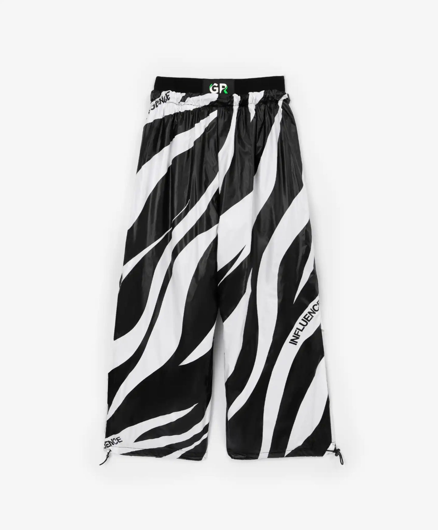 Pantaloni fleece, cu imprimeu alb-negru, pentru fată, Gulliver