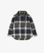 Cămașă flanelată oversized cu mâneci lungi și glugă din material carouri pentru băiat Gulliver