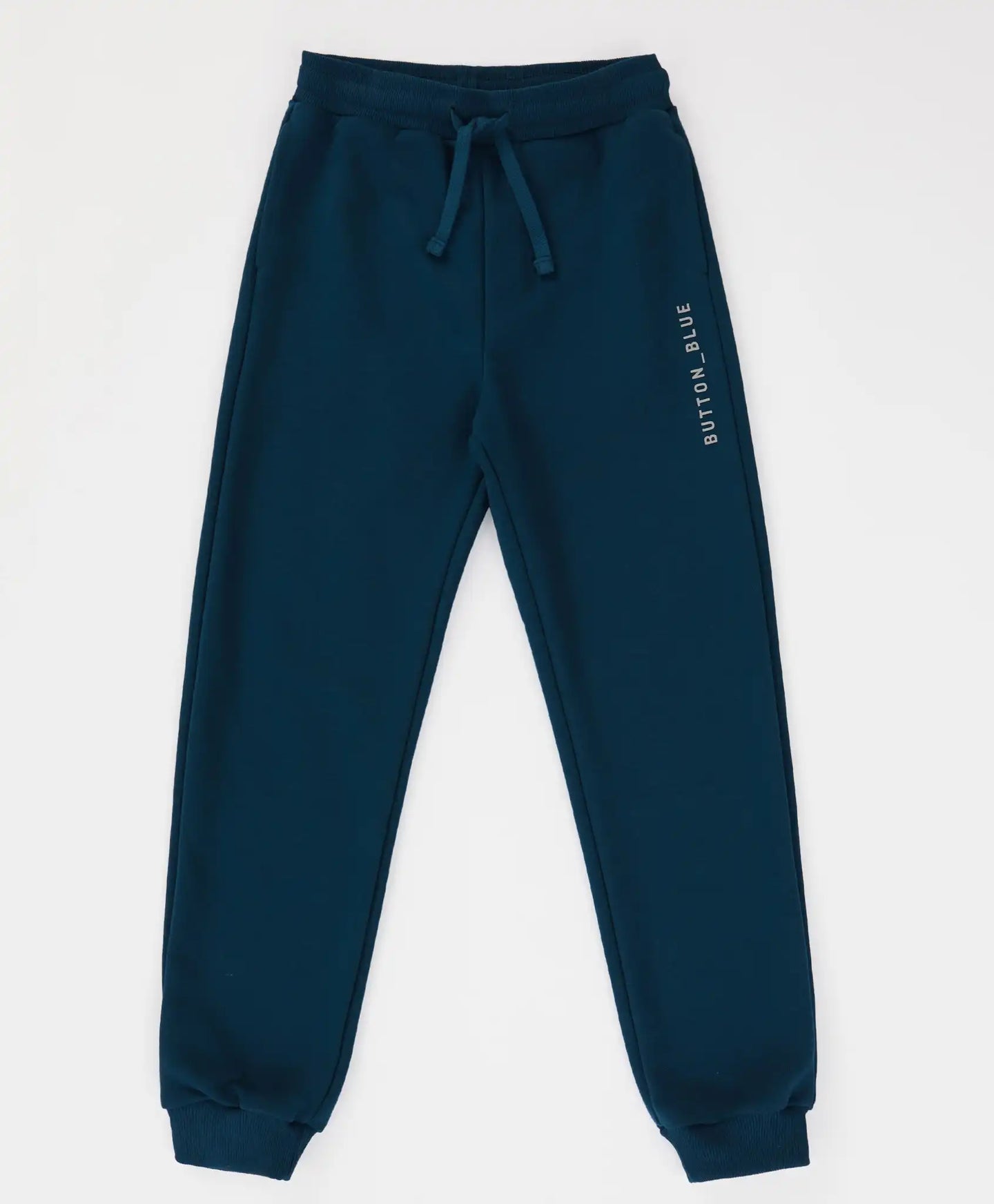 Joggeri cu talie elastică, albaștri, pentru copii, Button Blue