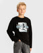 Longsleeve cu imprimeu, negru, pentru băiat, Button Blue