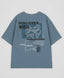 Tricou cu mânecă scurtă și imprimeu, albastru deschis, pentru băiat, Button Blue