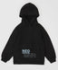 Hoodie cu buzunar mare și glugă negru pentru băieți Button Blue