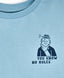 Tricou cu mâneci scurte și imprimeu albastru deschis pentru băieți Button Blue