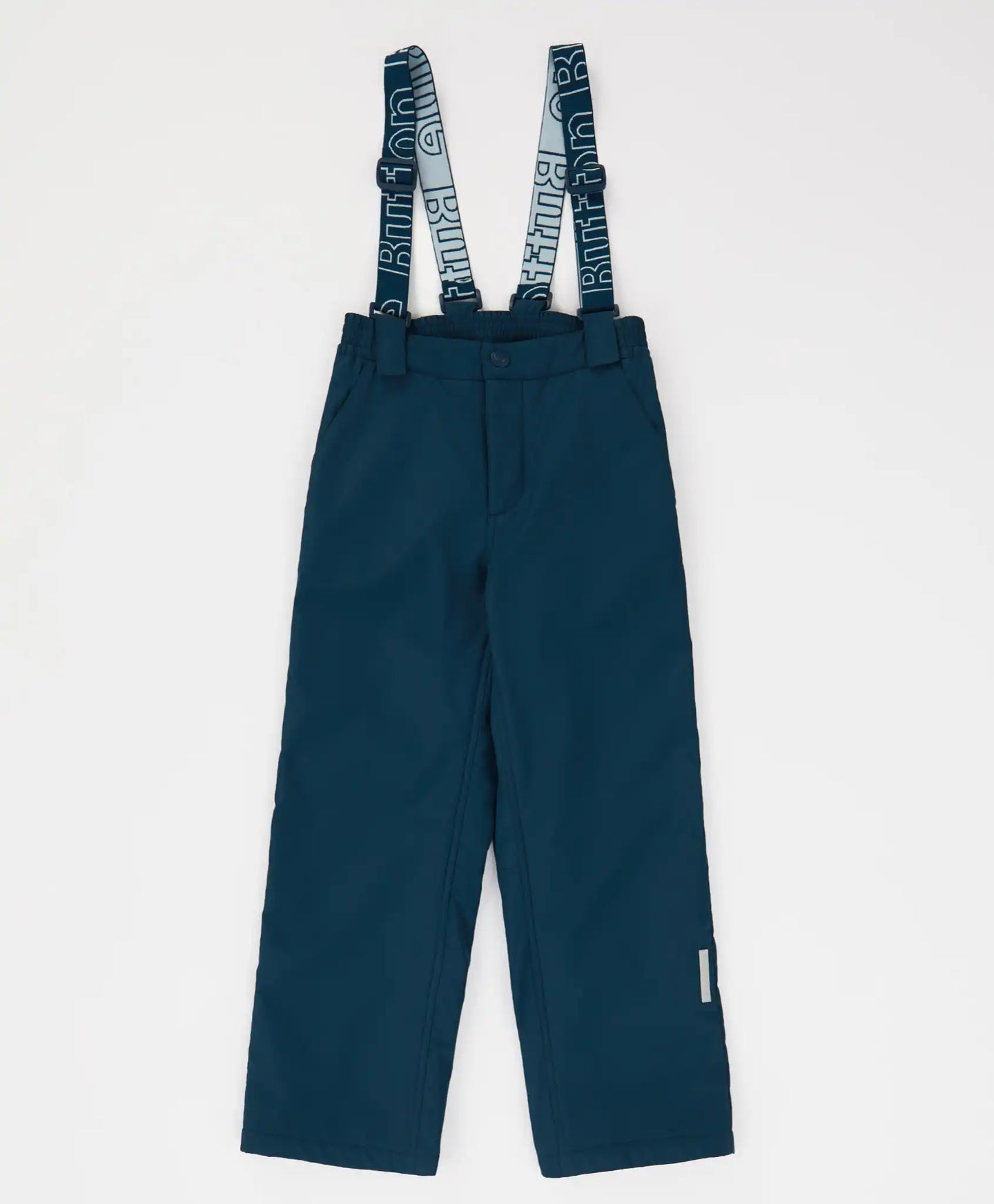 Pantaloni căptușiți, de sezon intermediar, cu bretele detașabile, impermeabili, albaștri, pentru băiat, Button Blue