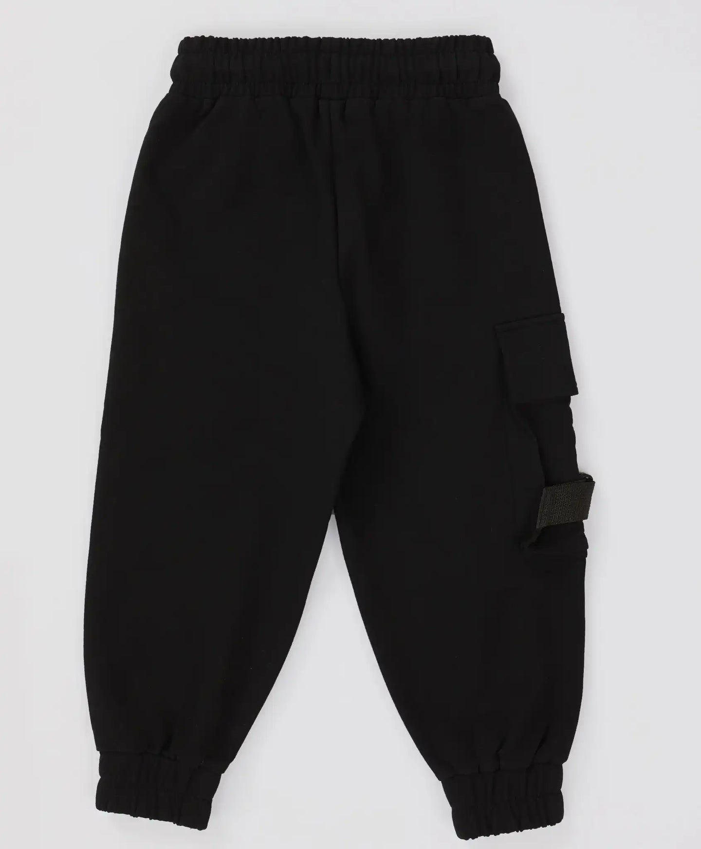 Pantaloni jogger, cu talie elastică și trei buzunare, negri, pentru băiat, Button Blue