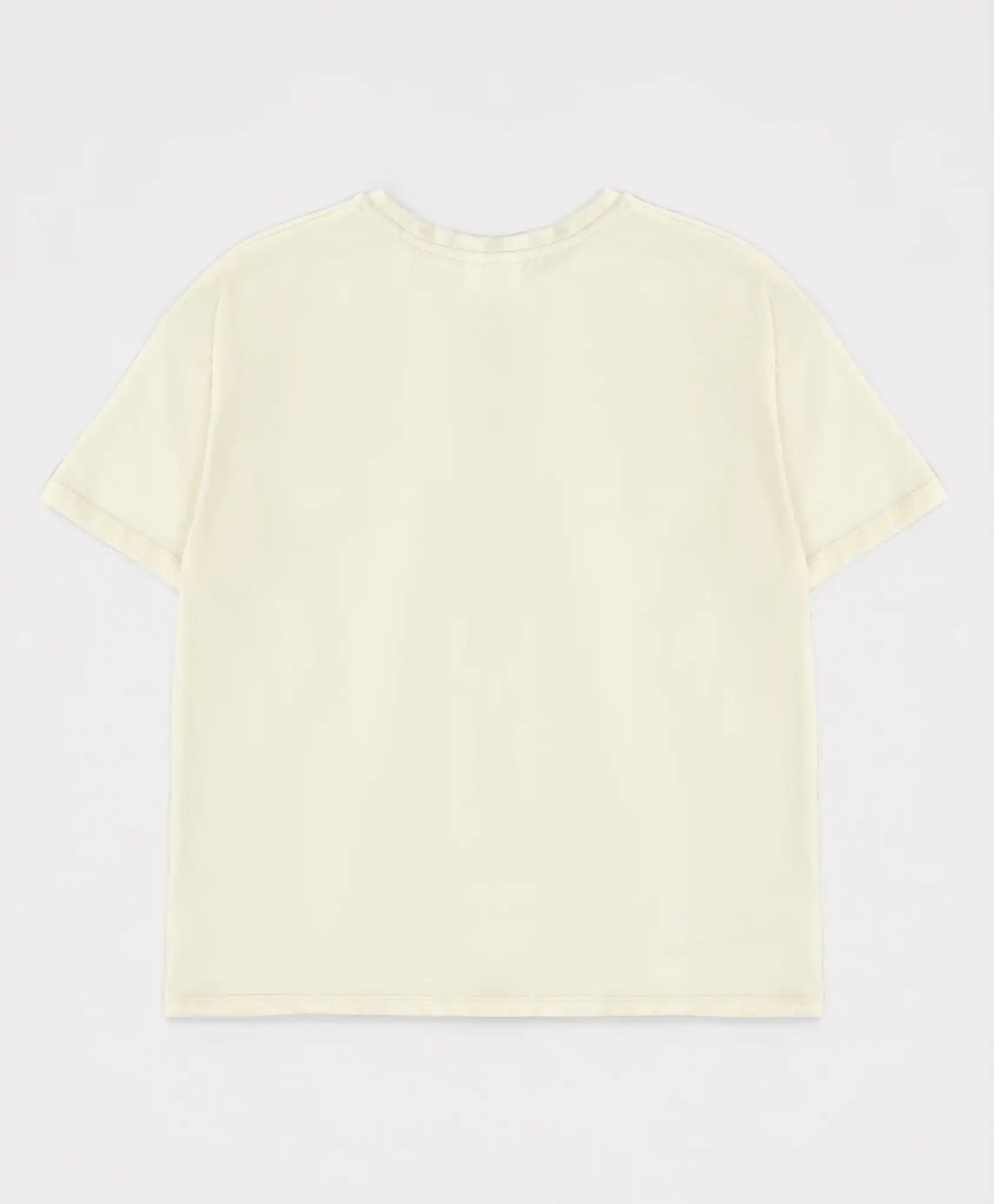 Tricou de bază cu mâneci scurte și imprimeu crem pentru copii Button Blue