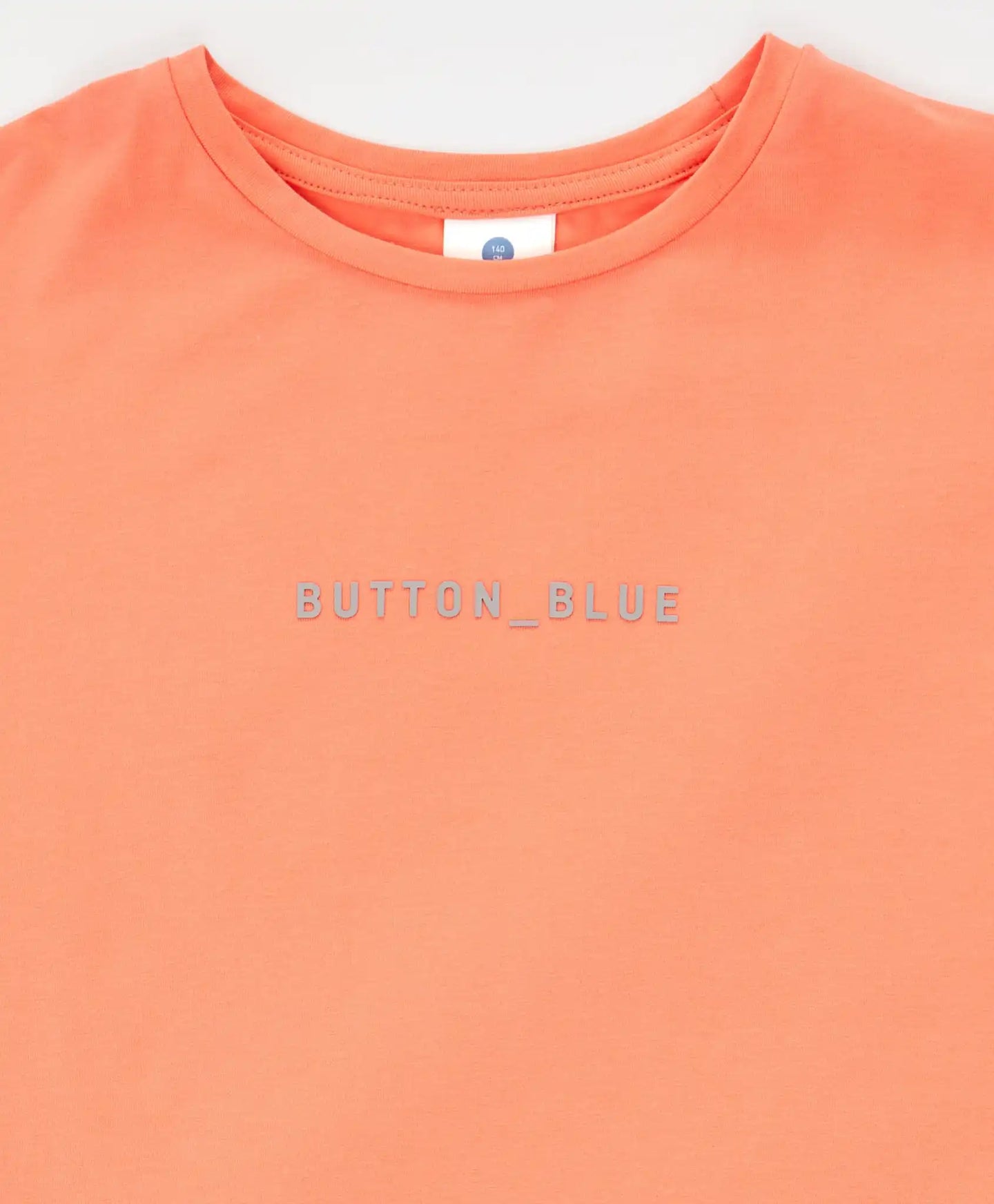 Tricou de bază cu mâneci scurte și imprimeu corai pentru copii Button Blue