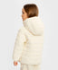 Geacă de sezon intermediar cu glugă, matlasată, crem, pentru copii, Button Blue