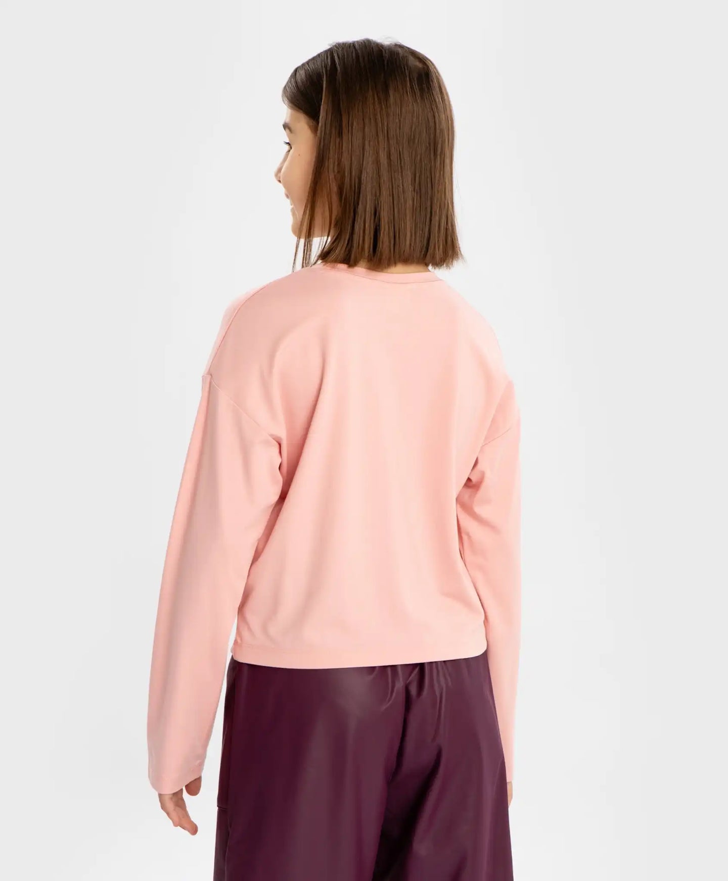 Tricou cu mâneci lungi și imprimeu roz pentru fete Button Blue