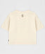 Tricou cu mâneci scurte și imprimeu moale bej pentru fete Button Blue