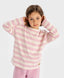 Longsleeve cu dungi multicolore pentru fete Button Blue