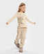 Longsleeve cu imprimeu leopard bej pentru fete Button Blue