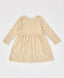 Rochie cu imprimeu leopard, mâneci lungi, bej, pentru fete Button Blue