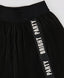 Pantaloni palazzo cu pliuri și talie elastică, negri, pentru fată, Button Blue