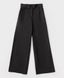 Pantaloni palazzo cu tiv îndoit, negri, Button Blue