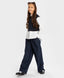 Pantaloni palazzo cu pliuri, albaștri, Button Blue