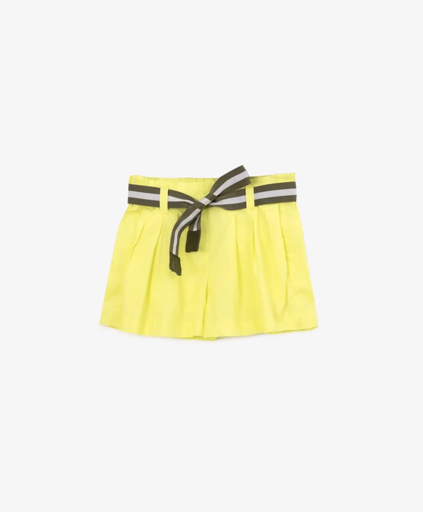Pantaloni scurți din poplin cu talie din dantelă, verde deschis, Gulliver